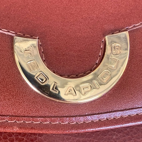 Vtg Ted Lapidus Leather File Attaché Bag Computer Laptop Briefcase Red NWT - Picture 3 of 16